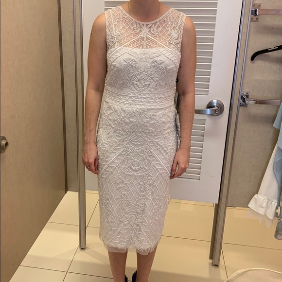 Adrianna Papell Embellished Illusion Dress - Picture 2 of 6